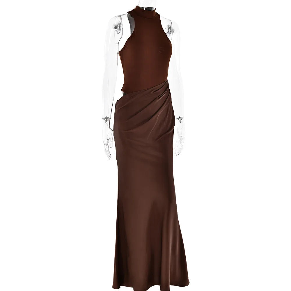 SatinLuxe Maxi Dress