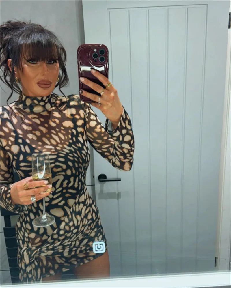 DrapeChic Leopard Dress