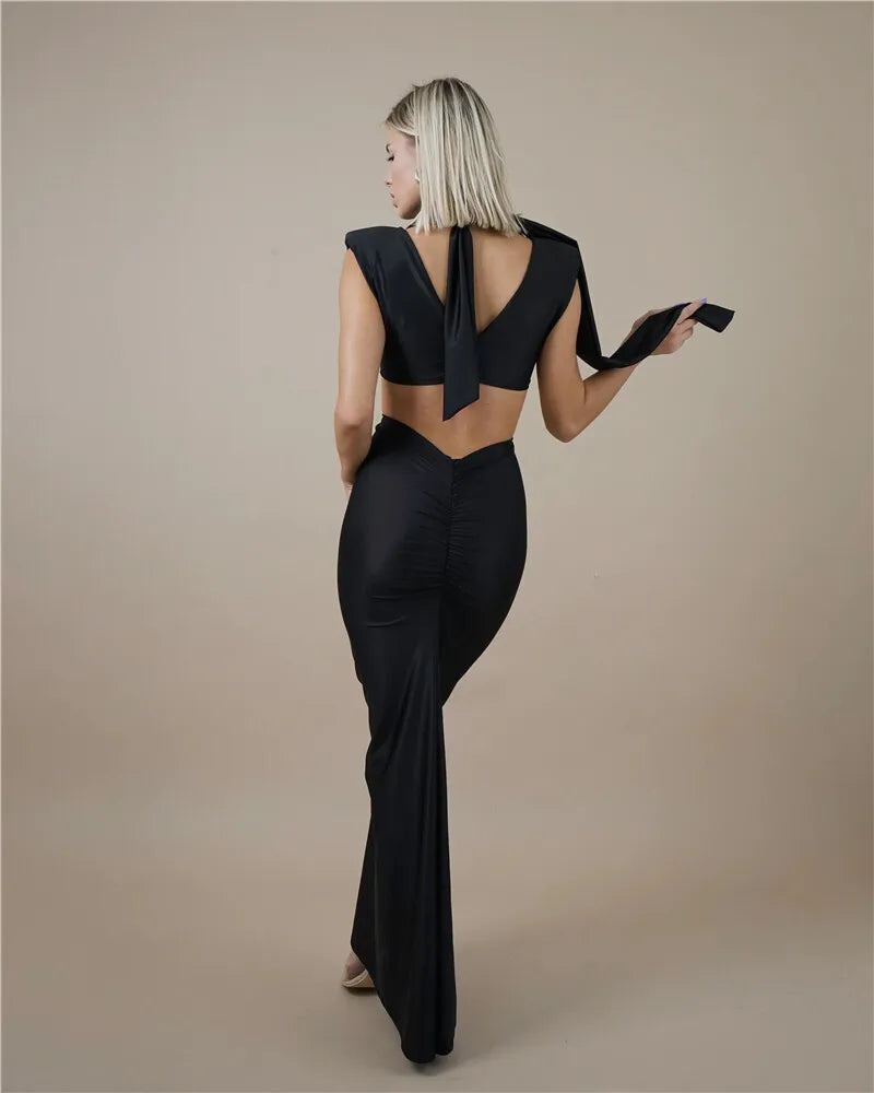 HollowLuxe Maxi Dress