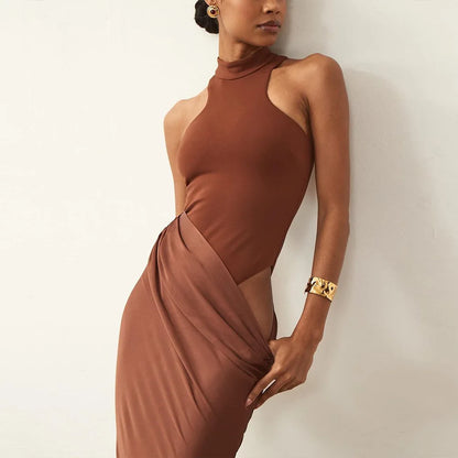 SatinLuxe Maxi Dress