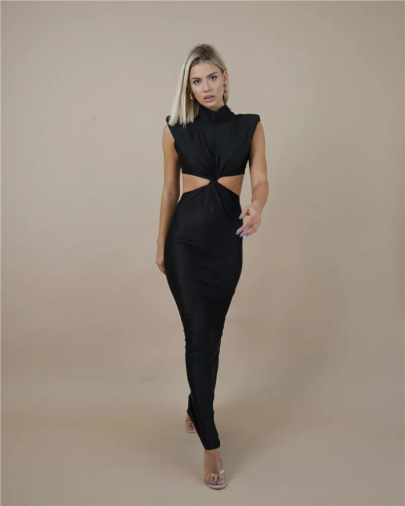 HollowLuxe Maxi Dress