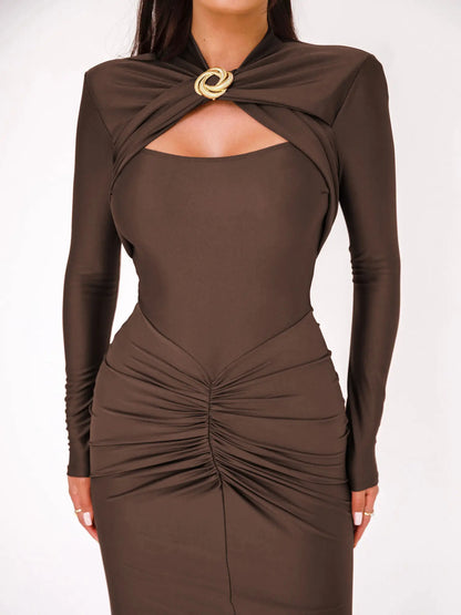 PleatLuxe Bodycon Dress